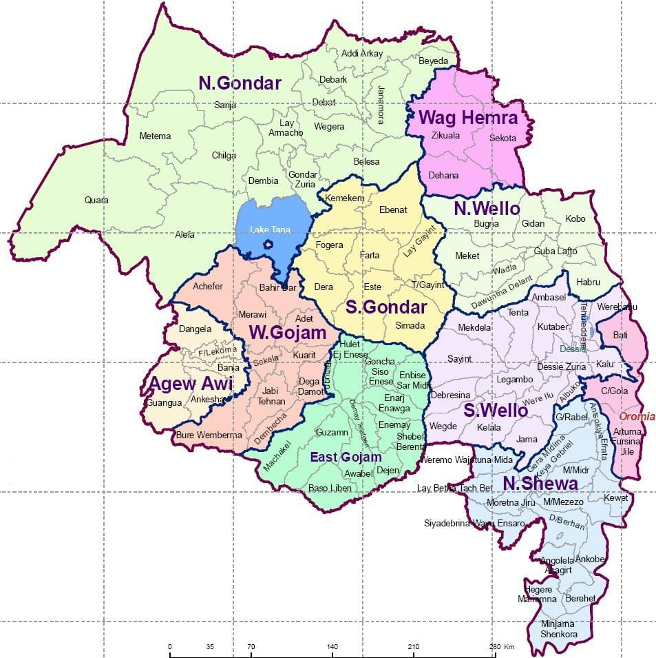 ইথিওপিয়া gondar মানচিত্র