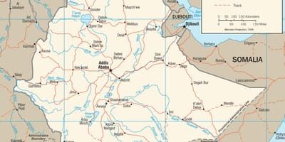 নতুন ইথিওপিয়া মানচিত্র