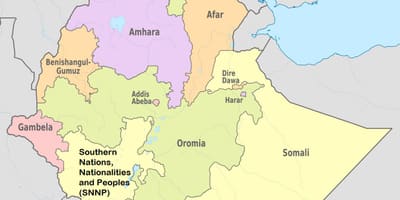 ইথিওপিয়া amhara অঞ্চল মানচিত্র