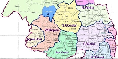 ইথিওপিয়া gondar মানচিত্র