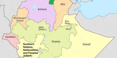 ইথিওপিয়ার tigray মানচিত্র